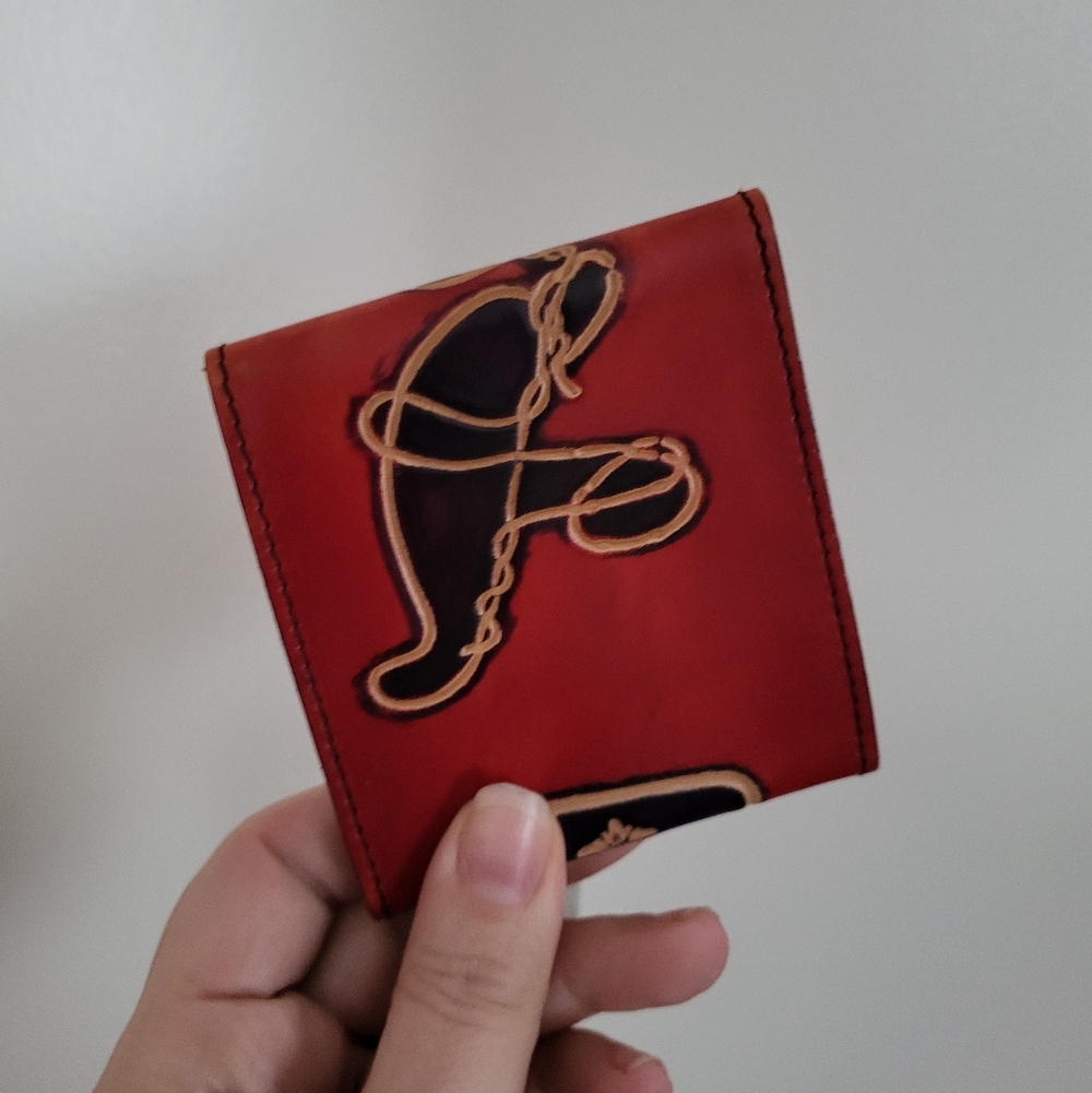 Piero Capecchi of Florence Italian Leather Square Pouch/Coin Purse